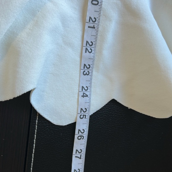 Ted Baker Lillyyy Fitted Peplum Top Ivory Long Sleeve Knit Stretch 3 US 8-10 NEW - Picture 12 of 12